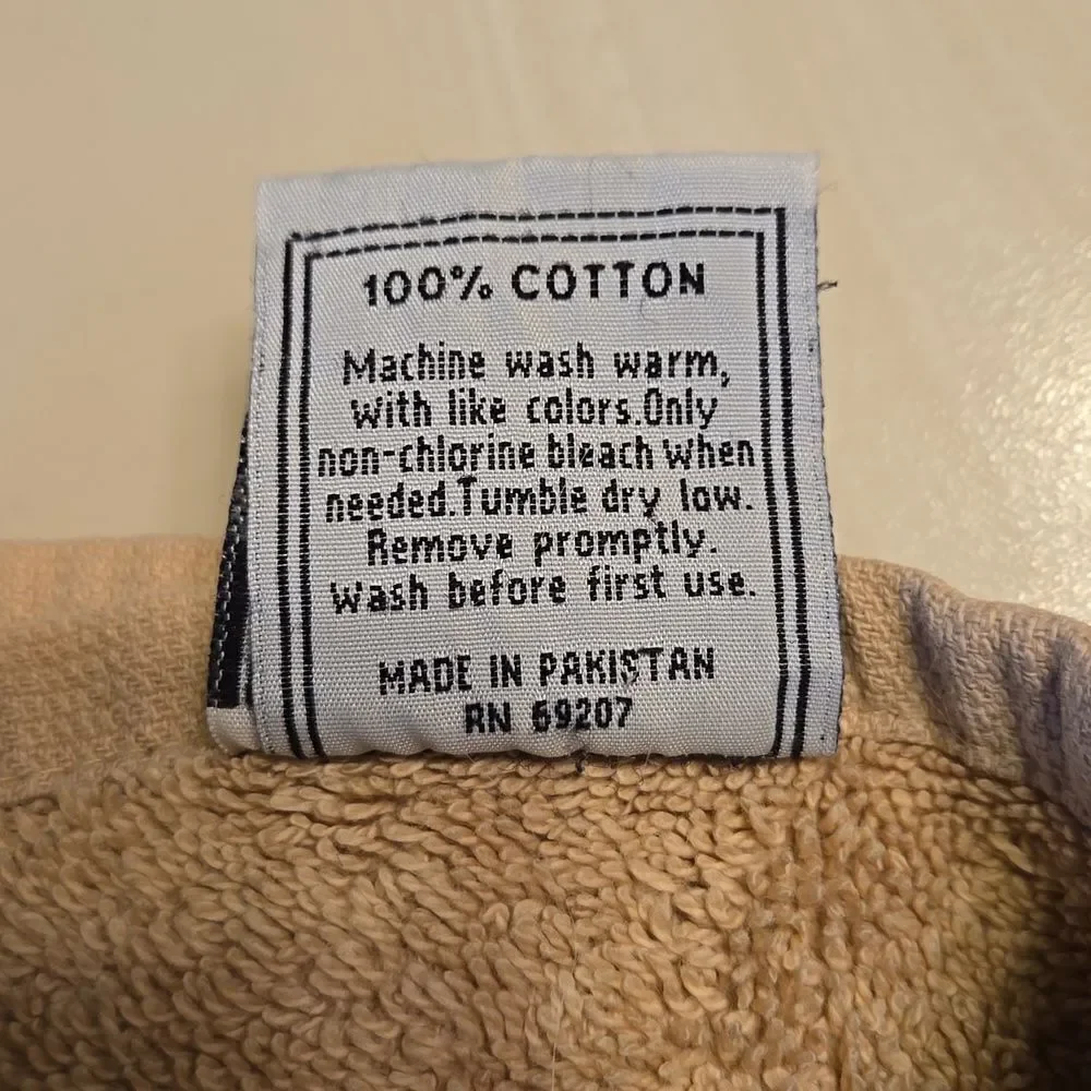 Tan beige hand towel bath home house accent unisex colors may match other ads